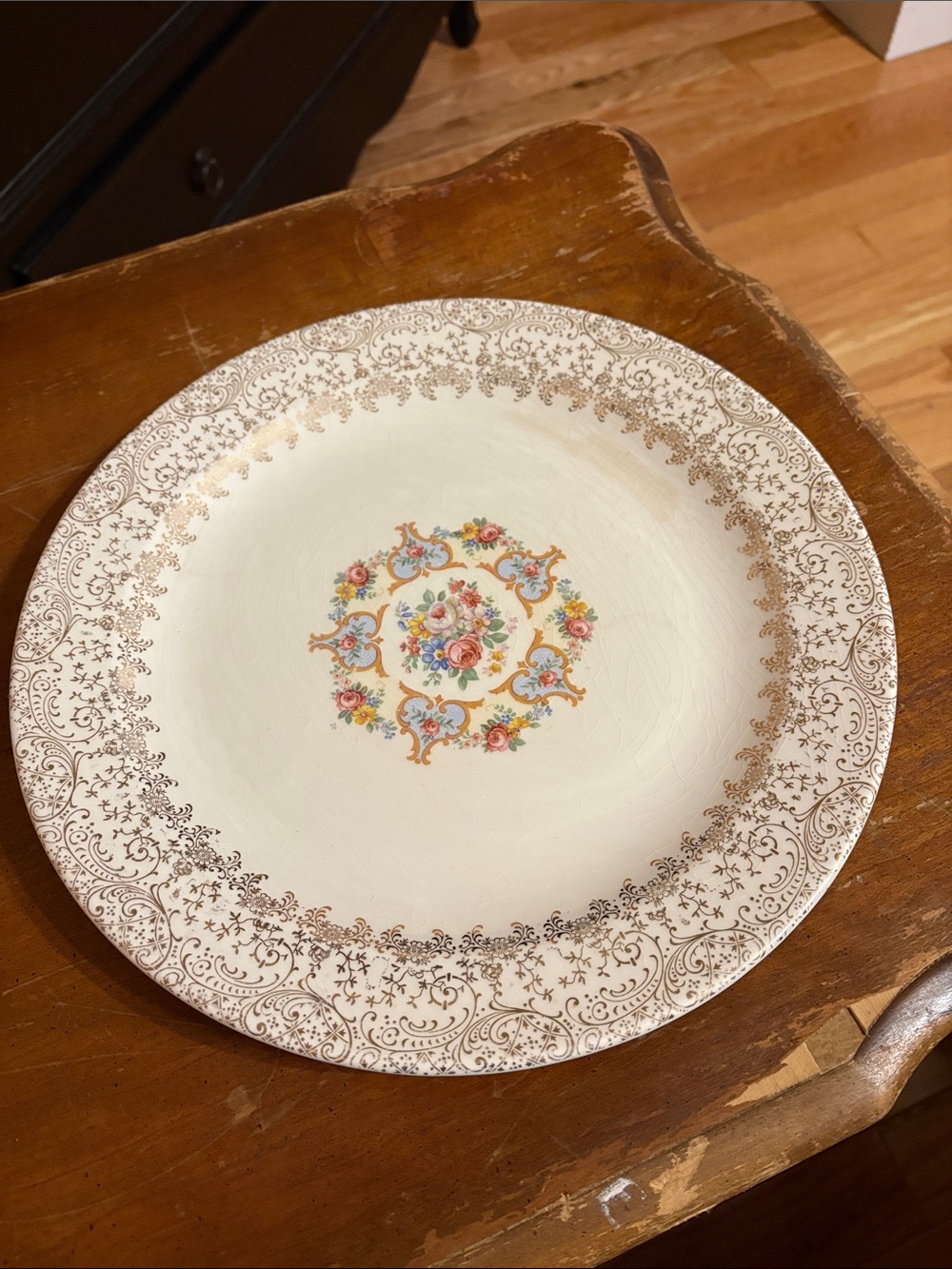 Vintage Royal China Santa Rosa 22k gold plate